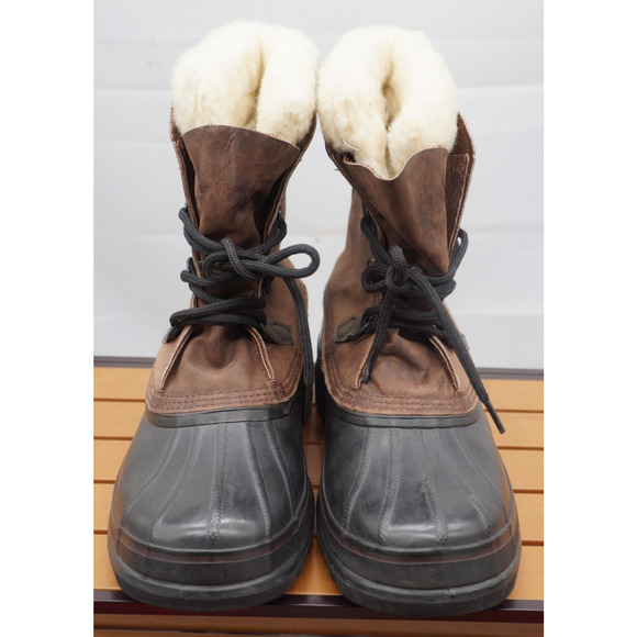 SOREL Bighorn Leahter Wool Waterproof Snow Boots. Men’s Size 13 Made in Canada main image 9